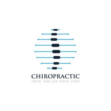 Tıbbi kiropraktik logo ve ikon vektör çizim şablonu