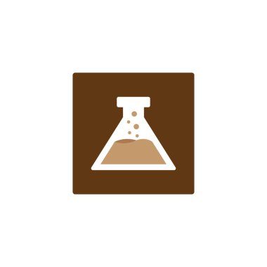 Bilim laboratuarı tüp konsept logosu veya simge tasarım şablonu