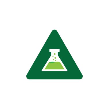 Bilim laboratuarı tüp konsept logosu veya simge tasarım şablonu