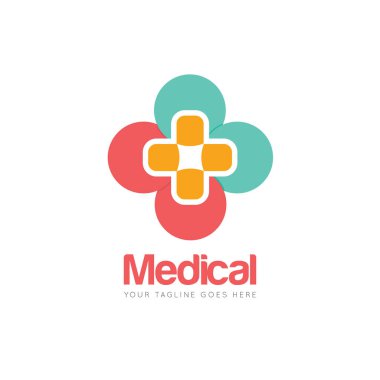 Tıbbi sağlık logosu, simge, sembol tasarım şablonu