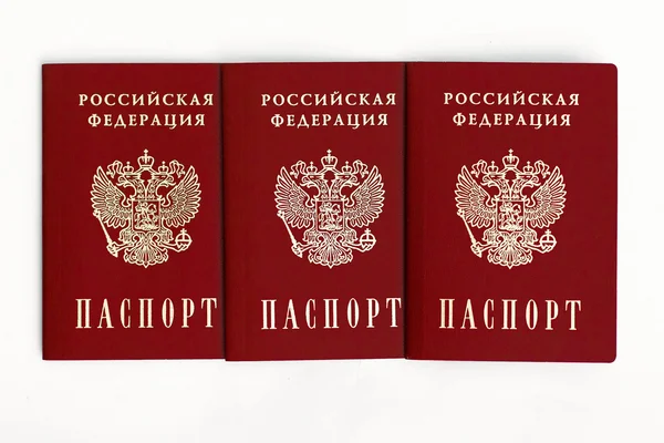 Beyaz bir arka plan üzerinde Rus pasaportu