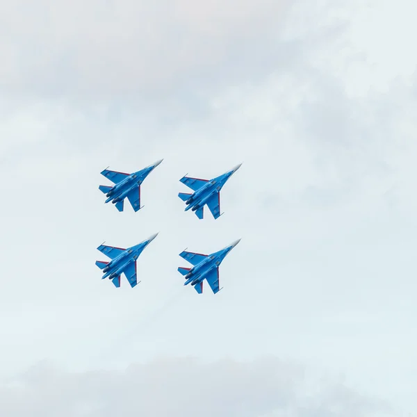 June Celebrating Flight Group Russian Knights Russkie Vityazi June 2014 — Stock Photo, Image