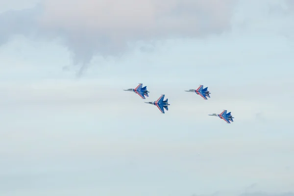 Junio Celebración Del Grupo Vuelo Caballeros Rusos Russkie Vityazi Junio — Foto de Stock