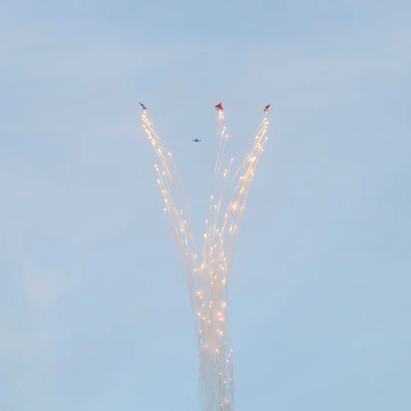 Junio Celebración Del Grupo Vuelo Caballeros Rusos Russkie Vityazi Junio —  Fotos de Stock