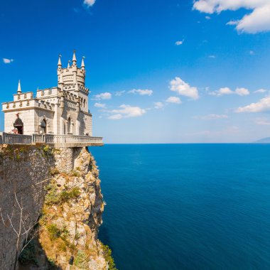 The well-known castle Swallow's Nest near Yalta clipart