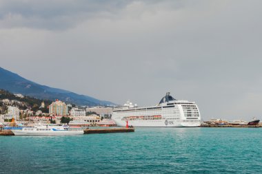 Yalta, Ukrayna - 22 Nisan. msc lirica yalta içinde