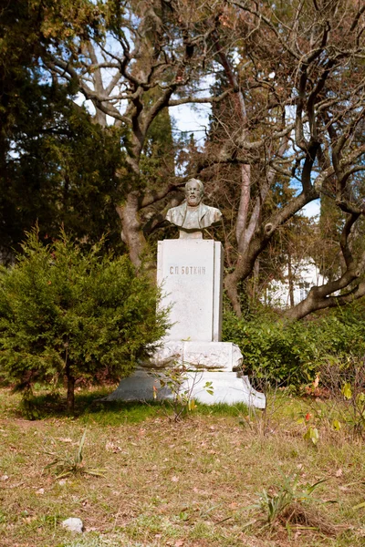 Monumento Nel Parco Cittadino Sergei Botkin 1832 1889 Clinico Terapista — Foto Stock