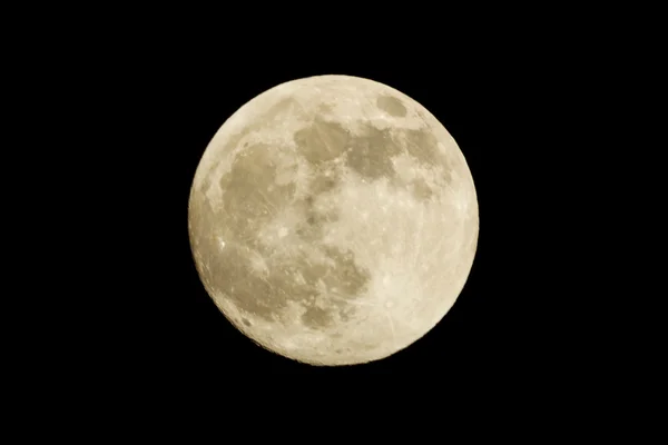 Full moon on the black background — Stock Photo, Image
