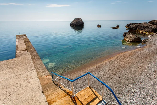 Prachtig Zeegezicht Ochtend Zuidelijke Kust Van Krim — Stockfoto