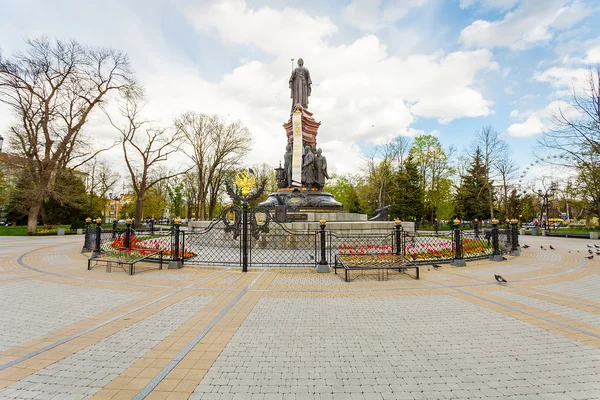 Krasnodar, ett monument till kejsarinnan Catherine Ii Stockfoto