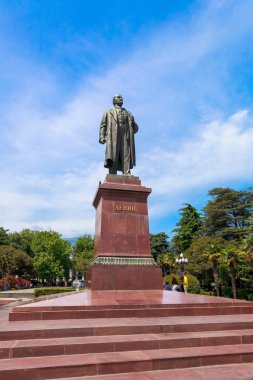 Anıt Ulyanov-Lenin Yalta Center'da. Setin. Crimea. Ukrayna