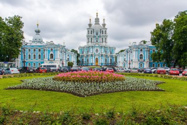 Smolny kathedraal in st. petersburg, Rusland. 