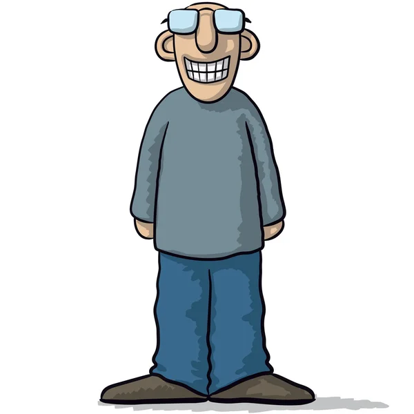 Un personnage avec un faux sourire — Image vectorielle
