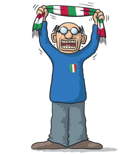 Fotboll fan Italien — Stock vektor