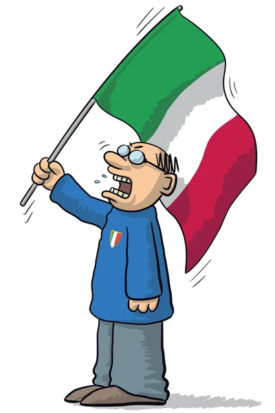 Fan de football Italie — Image vectorielle