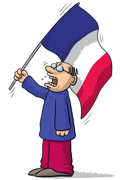 France soccer fan — Stock Vector