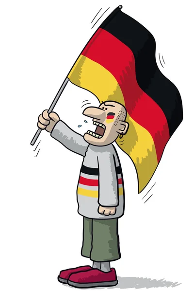 Duitsland voetbal supporter — Stockvector