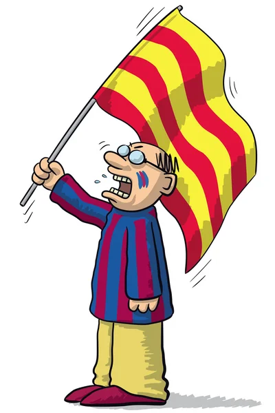 Torcedor de futebol Barcelona — Vetor de Stock
