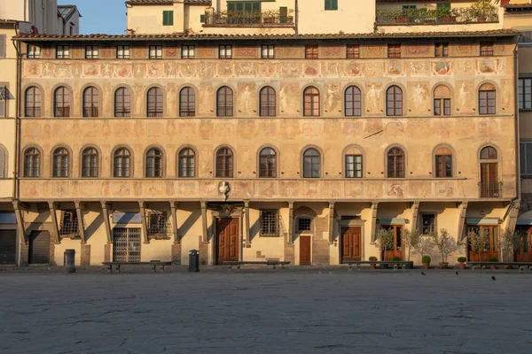 Vista Piazza Santa Croce Florencia Toscana Italia — Foto de Stock