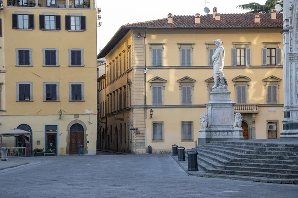 Widok Piazza Santa Croce Florencji Toskania Włochy — Zdjęcie stockowe