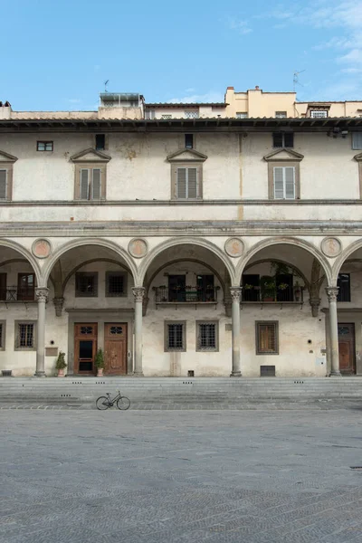 Pohled Náměstí Santissima Annunziata Florencii Toskánsko Itálie — Stock fotografie