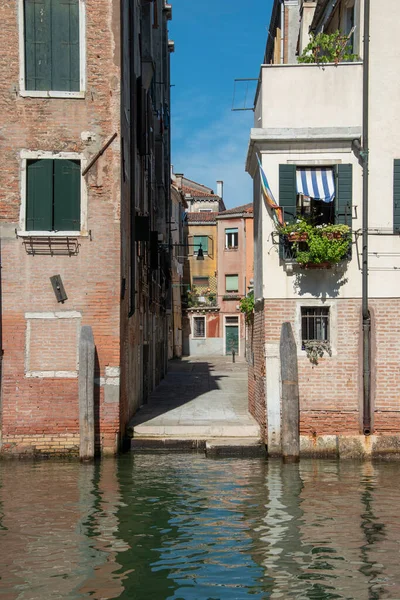 Ciudad Venecia Con Sus Paisajes Característicos Con Canales Puentes Callejones — Foto de Stock