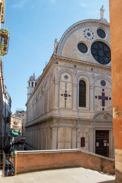 Staden Venedig Kyrkan Santa Maria Dei Miracoli Italien — Stockfoto