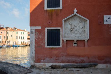 Sestiere di Castello in Venice with its characteristic buildings, with canals, bridges and alleys.