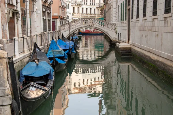 Góndola Barco Típico Ciudad Venecia Italia Europa — Foto de Stock