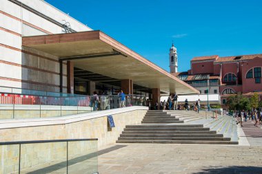 Venedik Santa Lucia İstasyonu, Büyük Kanal, Venedik, İtalya, Avrupa