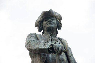 Carlo Goldoni 'nin heykelleri, komedi yazarı, Venedik Şehri, İtalya, Avrupa