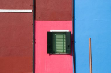 Burano adası, rengarenk evler, Venedik lagünü, İtalya, Avrupa