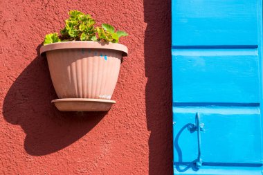 Burano adası, rengarenk evler, Venedik lagünü, İtalya, Avrupa