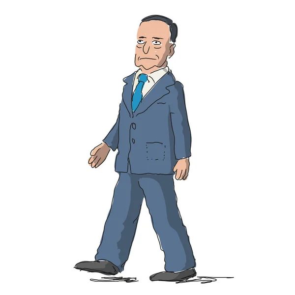 Caricature Drawing Prime Minister Italian Republic — Stock Vector