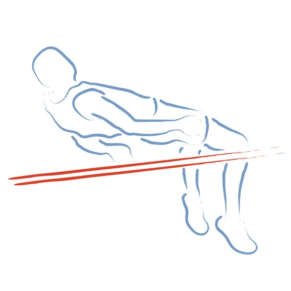 Спортсмен Легкоатлетический Спорт Прыжков Высоту Стилизованная Векторная Иллюстрация — стоковый вектор