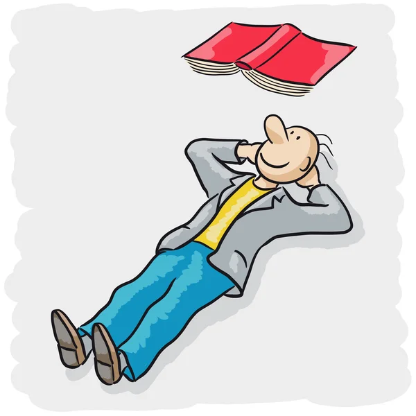 Little man and book — Stock Illustration Little man and book Royalty Free Stock Illustrations