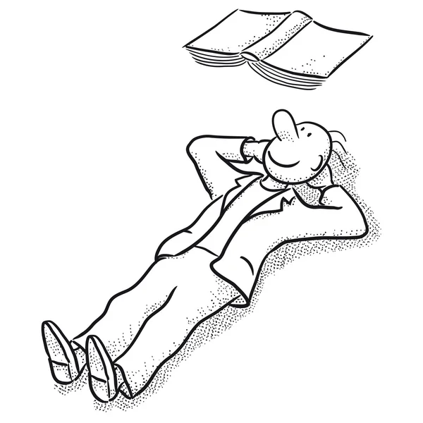 Little man and book — Stock Illustration Little man and book Vector Graphics