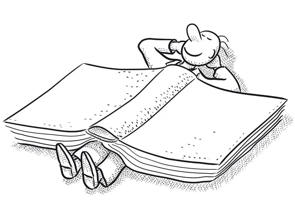 Little man and book — Stock Illustration Little man and book Royalty Free Stock Illustrations