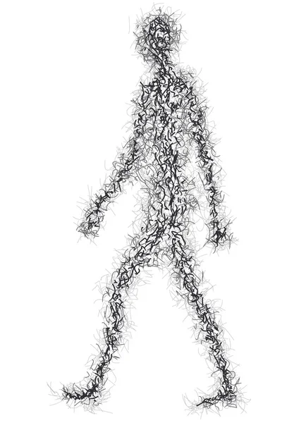 Человек ходит — стоковый вектор