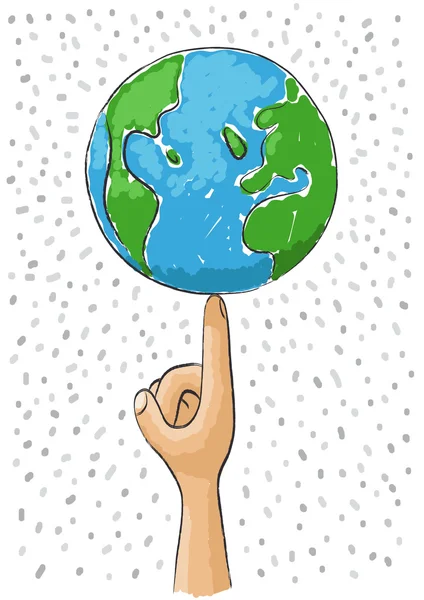 World in hand — Stock Vector