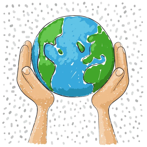 World in hand — Stock Vector