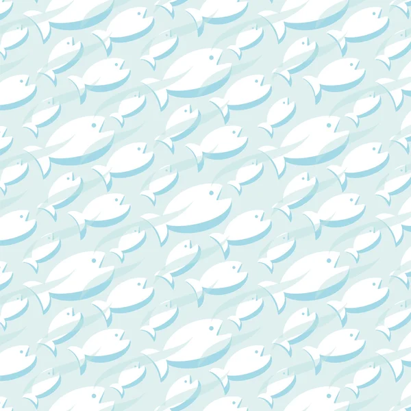 Motif répétitif fond avec des poissons — Image vectorielle