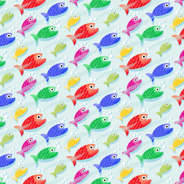 Repetitive pattern background with fish — Stock Vector