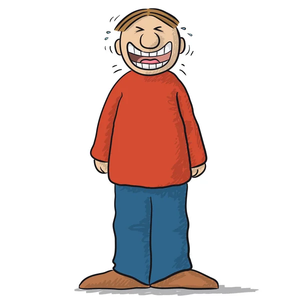 Un personaje con sonrisa divertida — Vector de stock