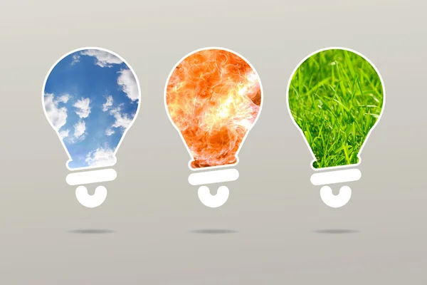 Impostare pura idea di business lampada energia — Foto Stock