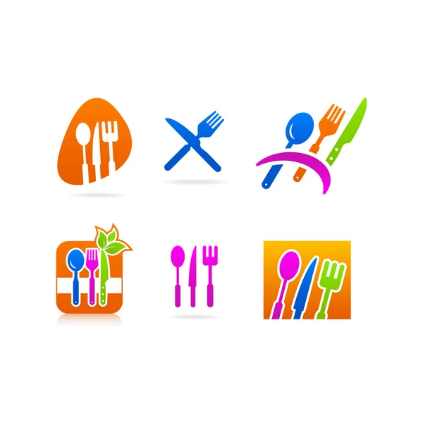 Cucchiaio forchetta utensili da cucina — Vettoriale Stock