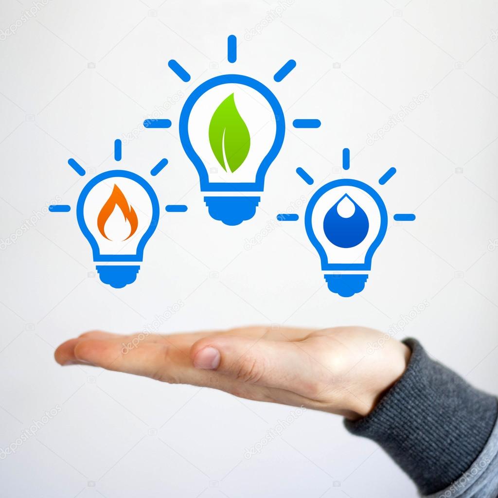 Innovative alternative clean energy idea bulb