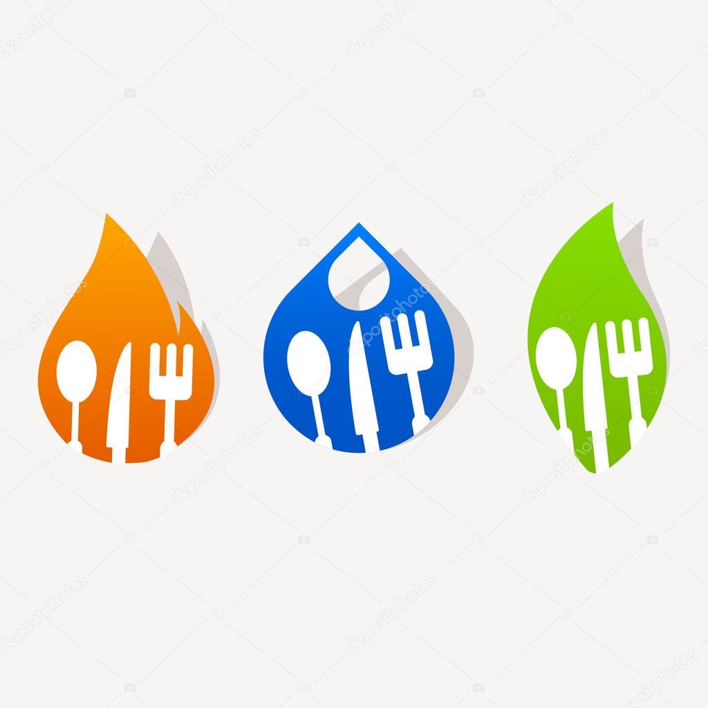 Abstract kitchen sign icon sticker