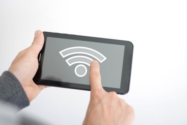İş düğme Wifi sinyal simgesi