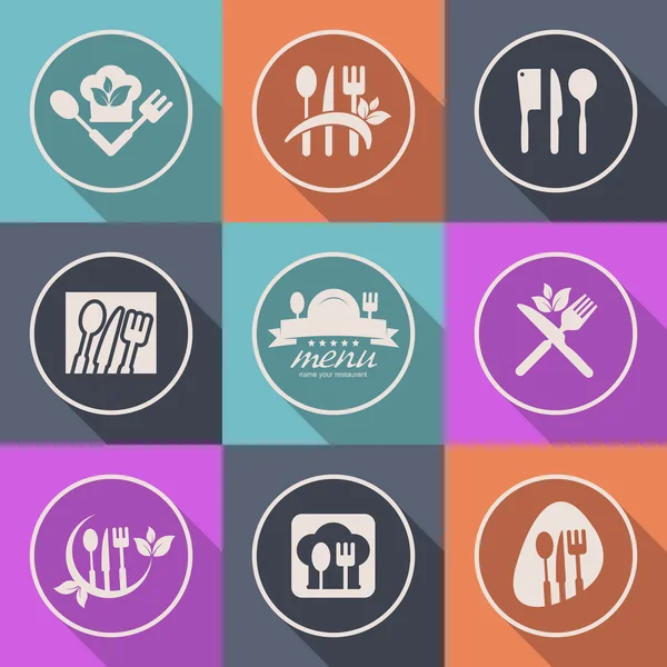Menu icône cuisine — Image vectorielle